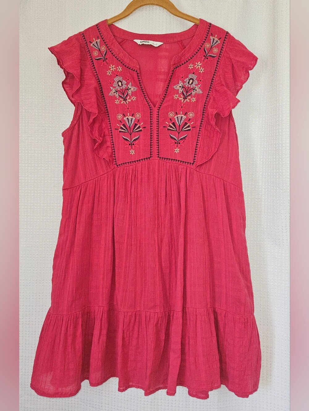Sonoma Embroidered Flowy mini dress